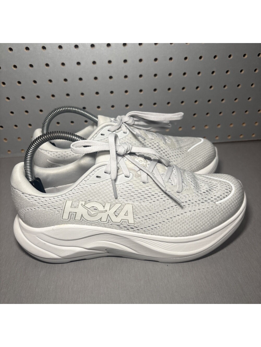 Hoka One One Rincon 4 Shoes Womens 8 D Wide Gray Frost Athletic Road Running